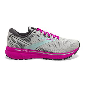 Brooks Ghost 14 Womens Road Running Shoes Grey/Pink/Blue | USA-JTC401736